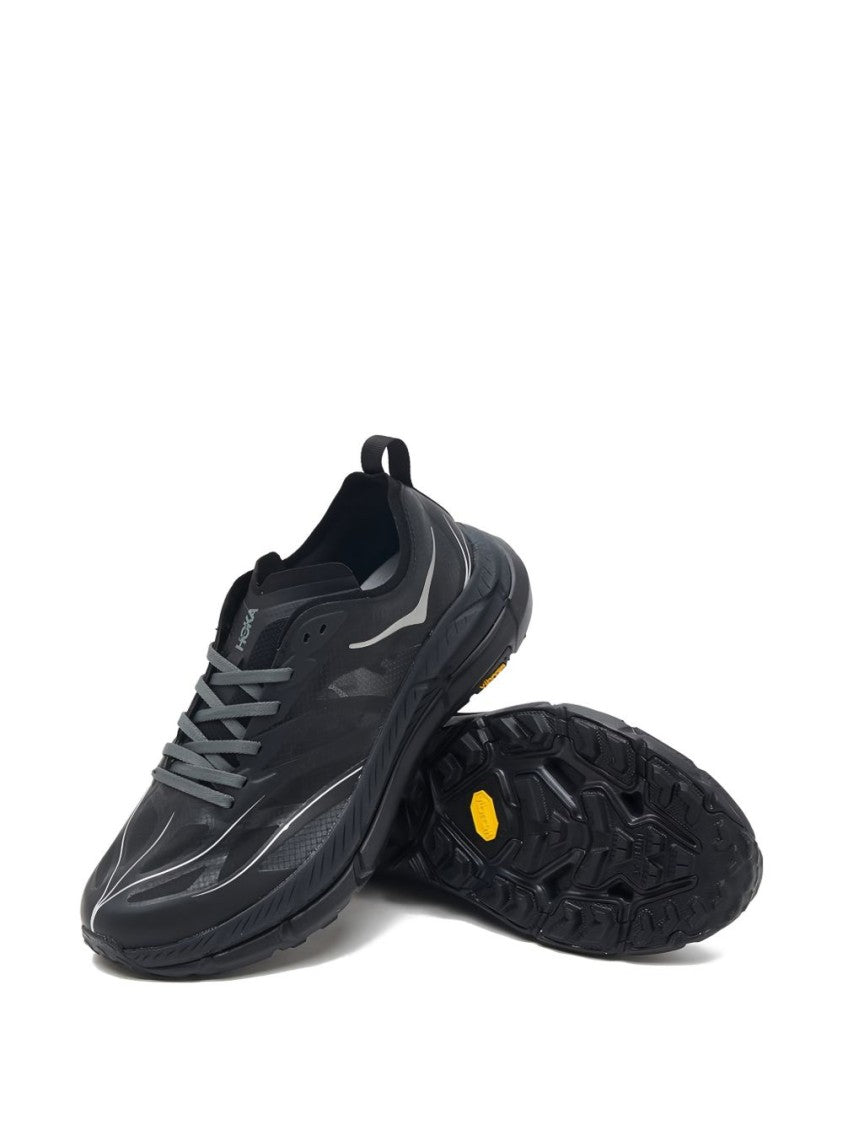 Hoka Low-Profile Black Sneakers With Textured Sole