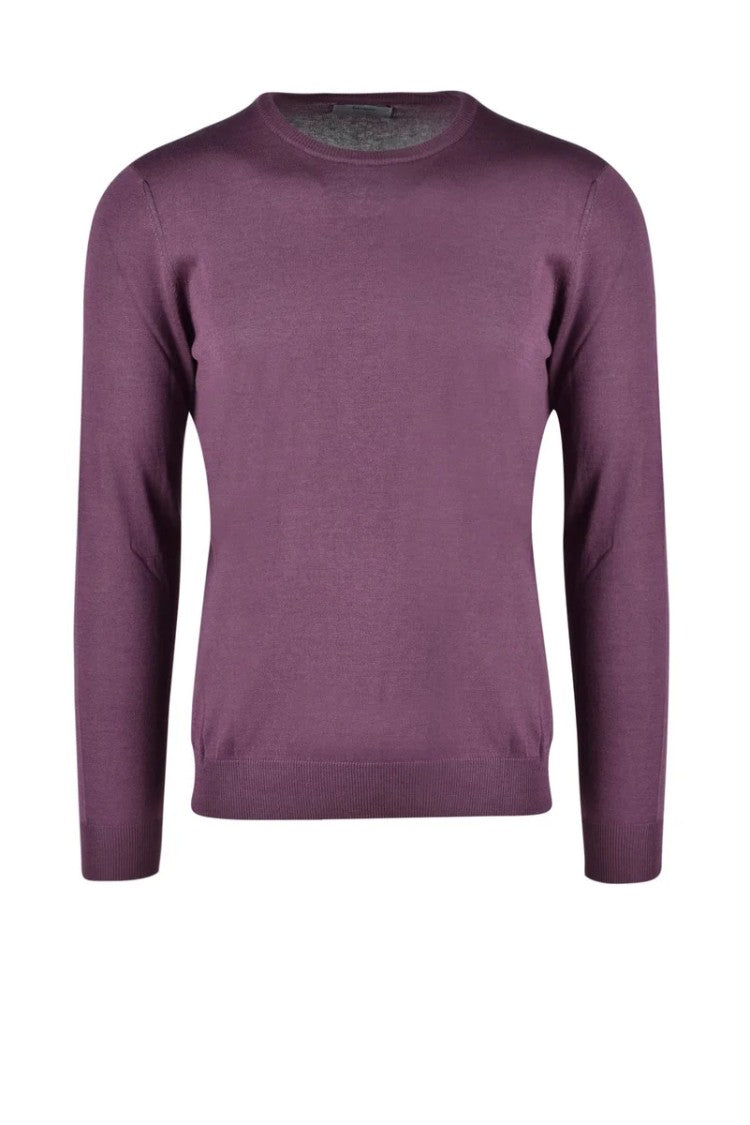 Ferrante Royal Red Red Crewneck Silk-Blend Sweater