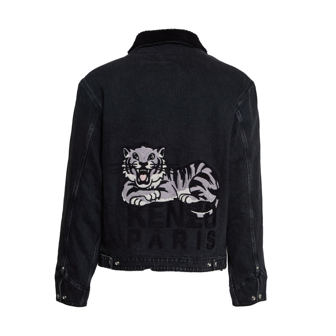 Kenzo Kenzo Happy Tiger Utility Fleece Denim Jacket