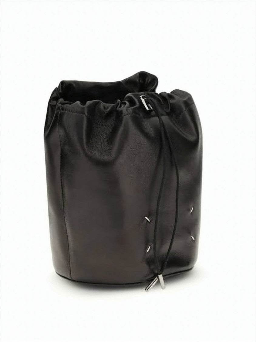 Maison Margiela Bucket-Style Shoulder Bag With Drawstring Closure