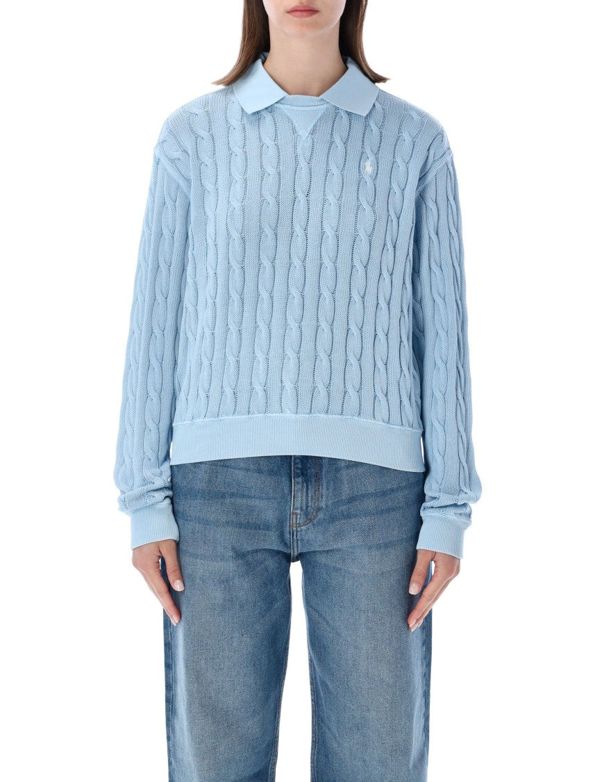 Polo Ralph Lauren Crew Neck Knit Polo Collar Sweater