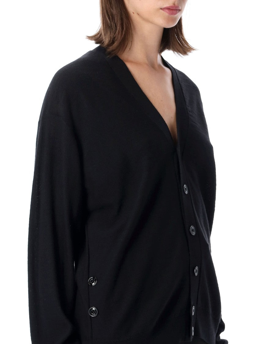 Lemaire Twisted Detail Cardigan With Deep V-Neckline