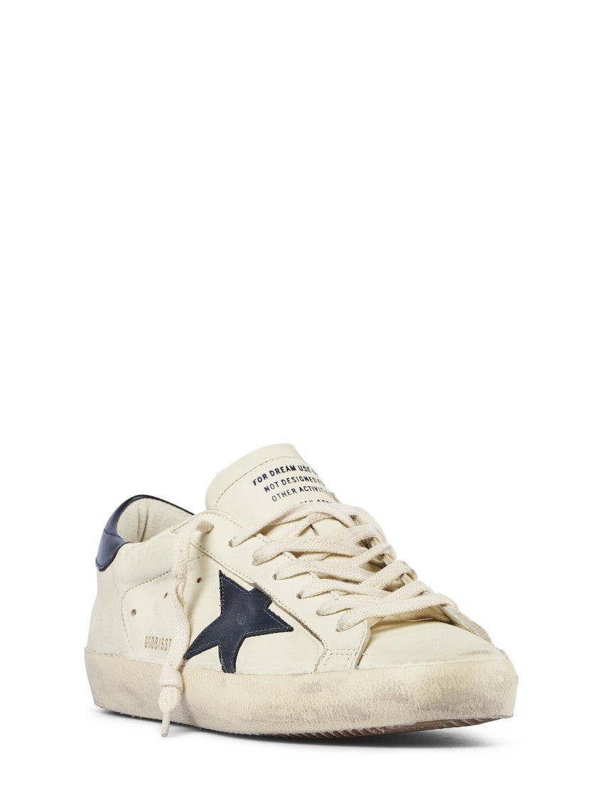 Golden Goose Low-Top Shiny Leather Sneakers With Star Detail And Contrasting Heel
