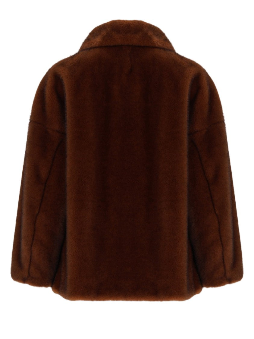 Herno Short Plush Eco-Fur Coat