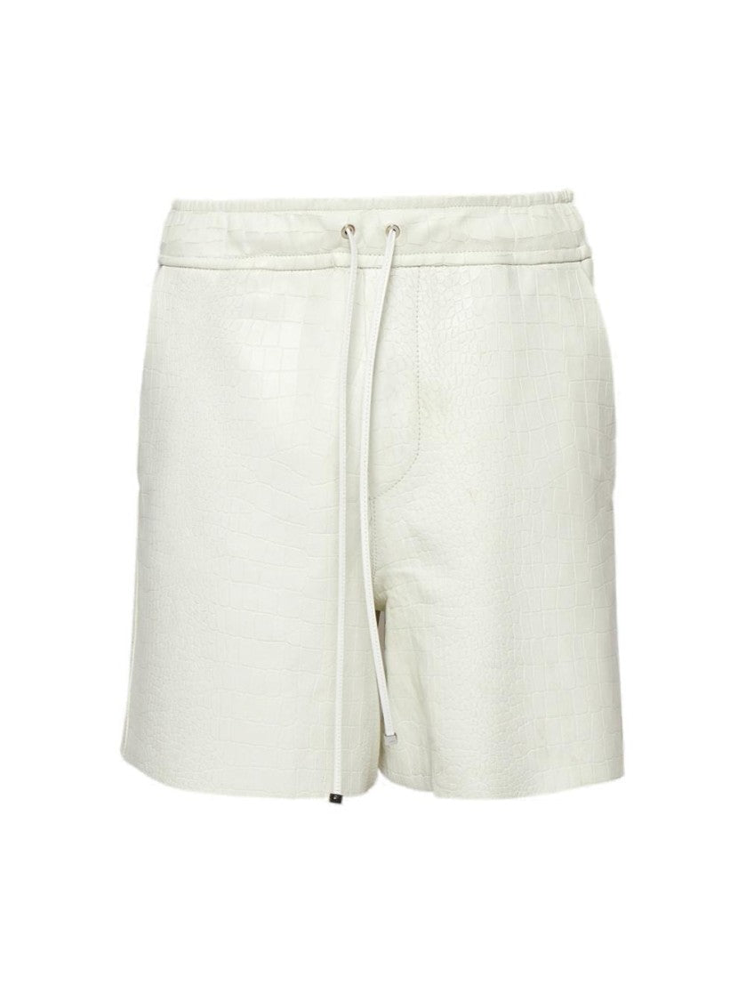 Amiri Embossed Crocodile Shorts