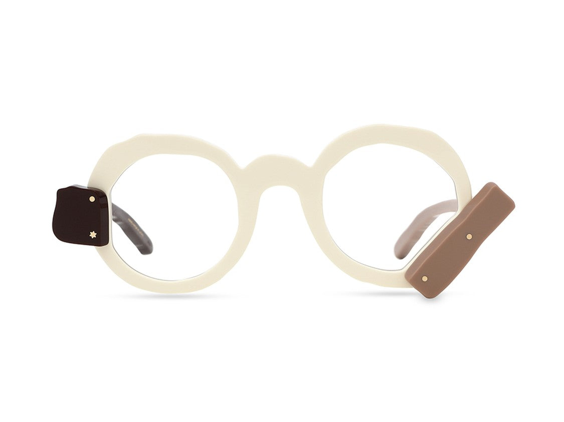 Masahiro Maruyama Mm-0096 Large Asymmetrical Round Eyeglasses