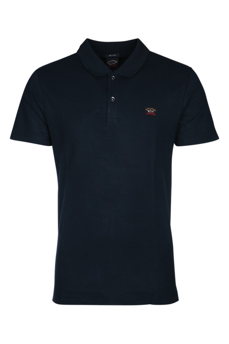 Paul & Shark Classic Black Polo Shirt With Collared Neckline