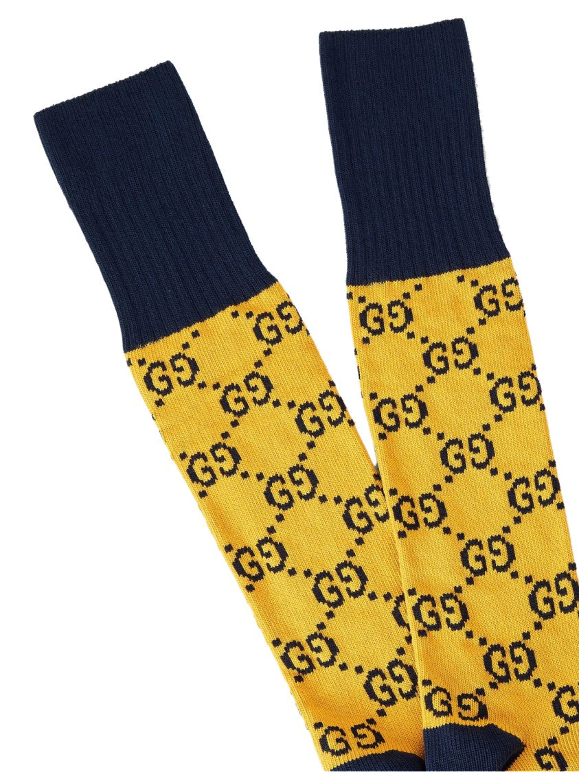 Gucci Monogram Logo Long Socks