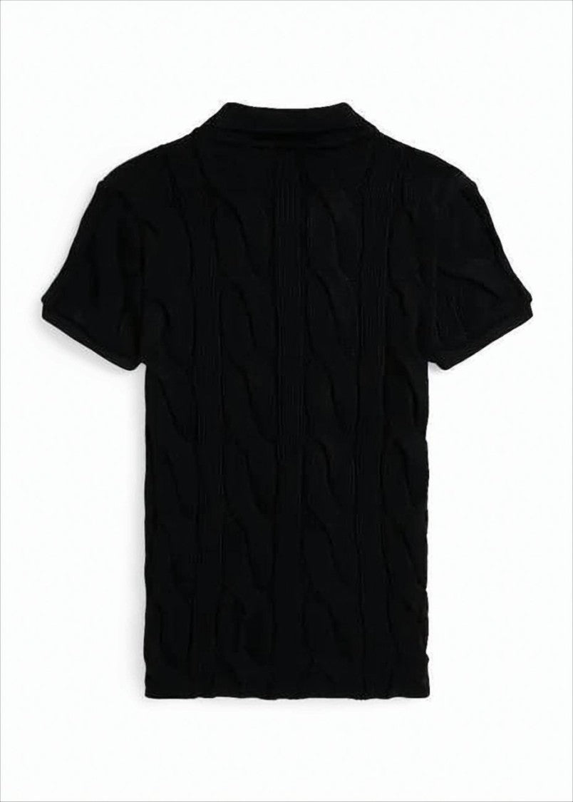 Polo Ralph Lauren Textured Cable Knit Polo Shirt