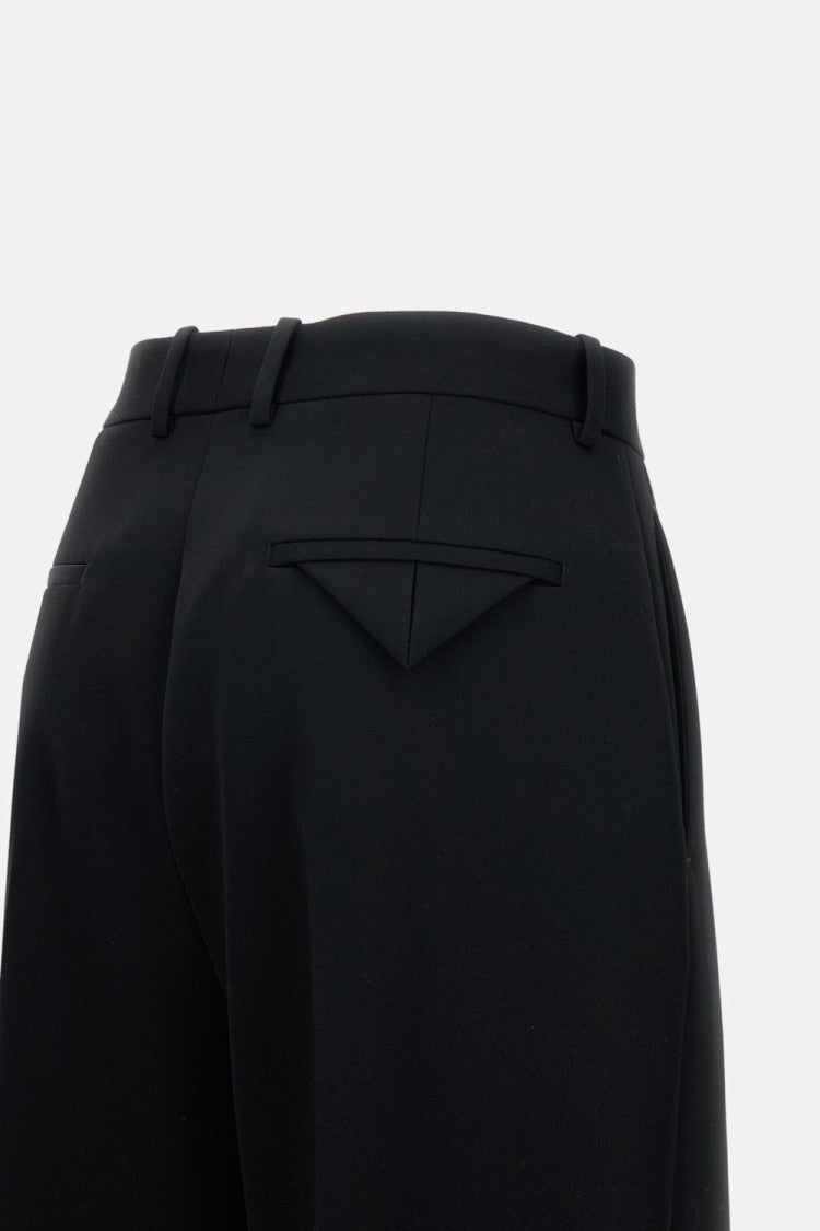 Bottega Veneta High-Waisted Trousers With Wide Leg And Sharp Creases