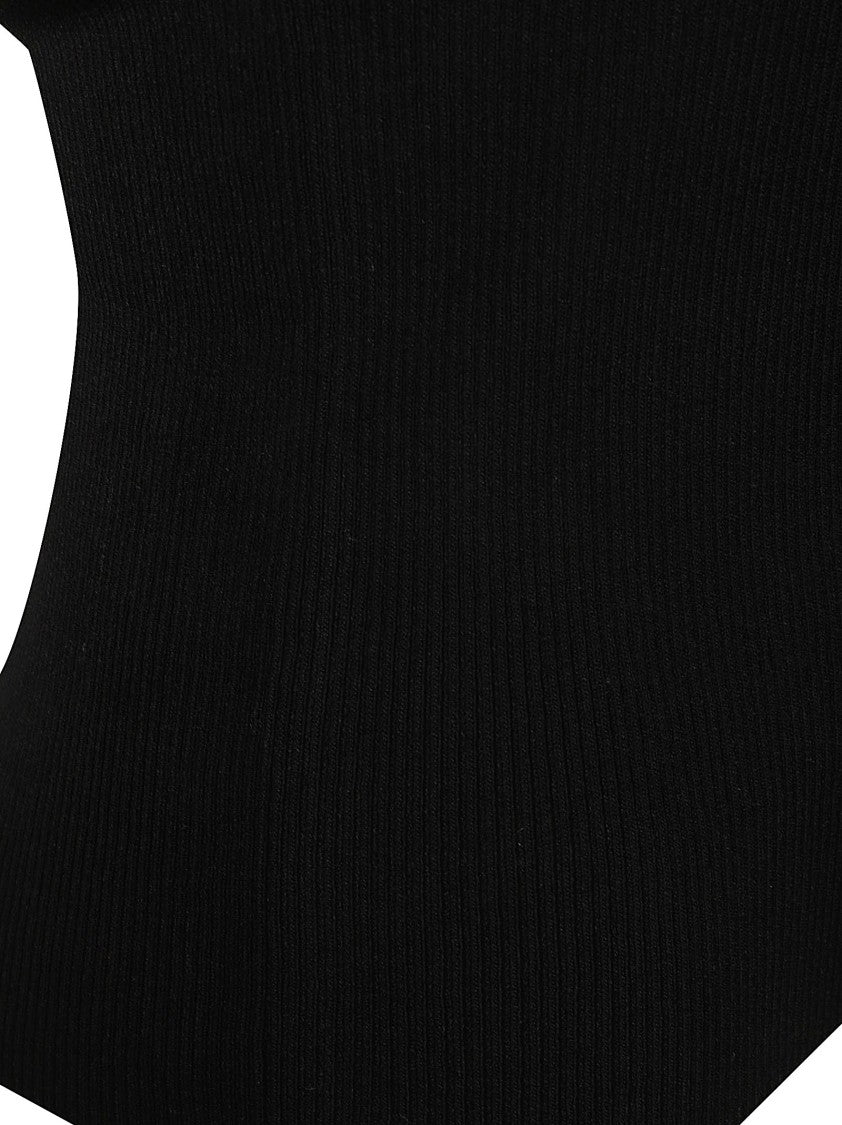 Max Mara Scoop Neck Fitted Ribbed Knit Top
