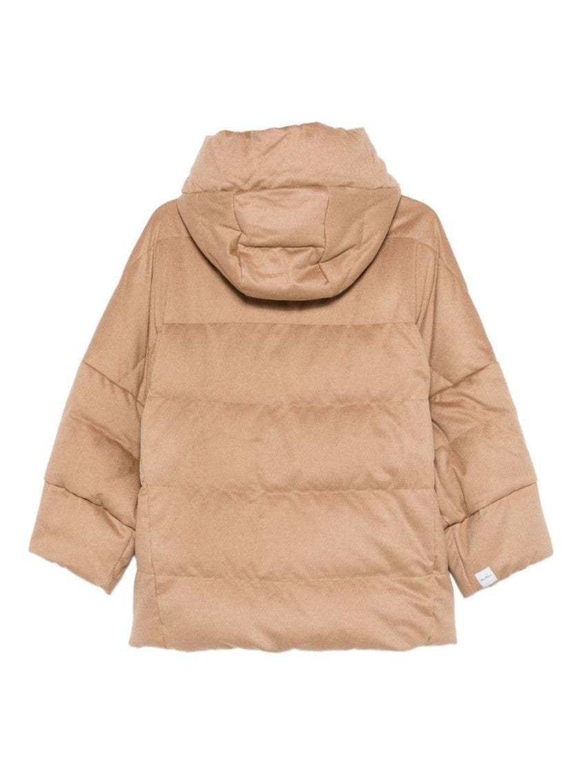Max Mara Reversible Hooded Down Jacket In Water-Repellent Taffeta