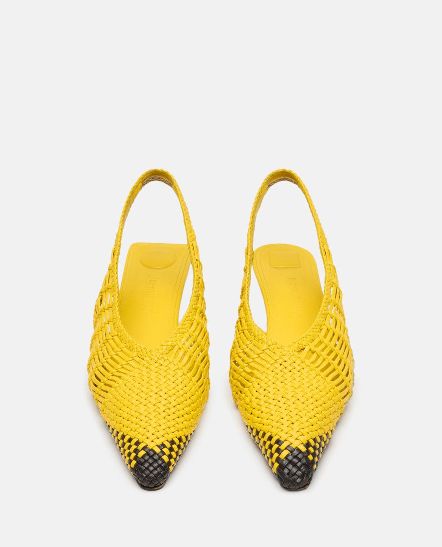Jacquemus Hand-Woven Lambskin Sling-Back