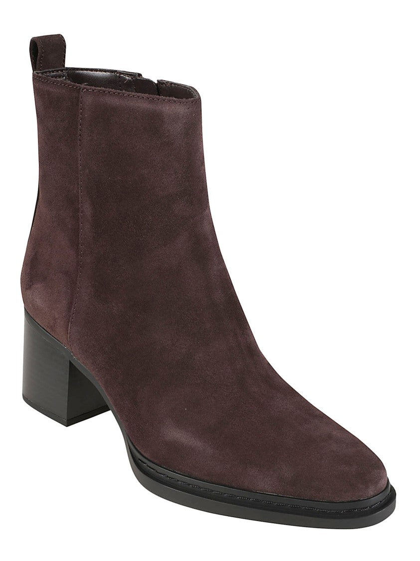 Michael Kors Lex Smooth Cow Leather Pointed-Toe Block-Heel Boots