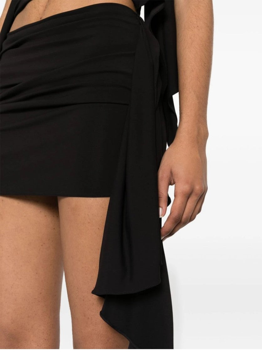 The Attico Black Acetat/Poyamide Mini Skirt