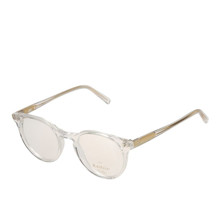 Kador Chyli/N Transparent Round Frame Eyeglasses With Golden Temples