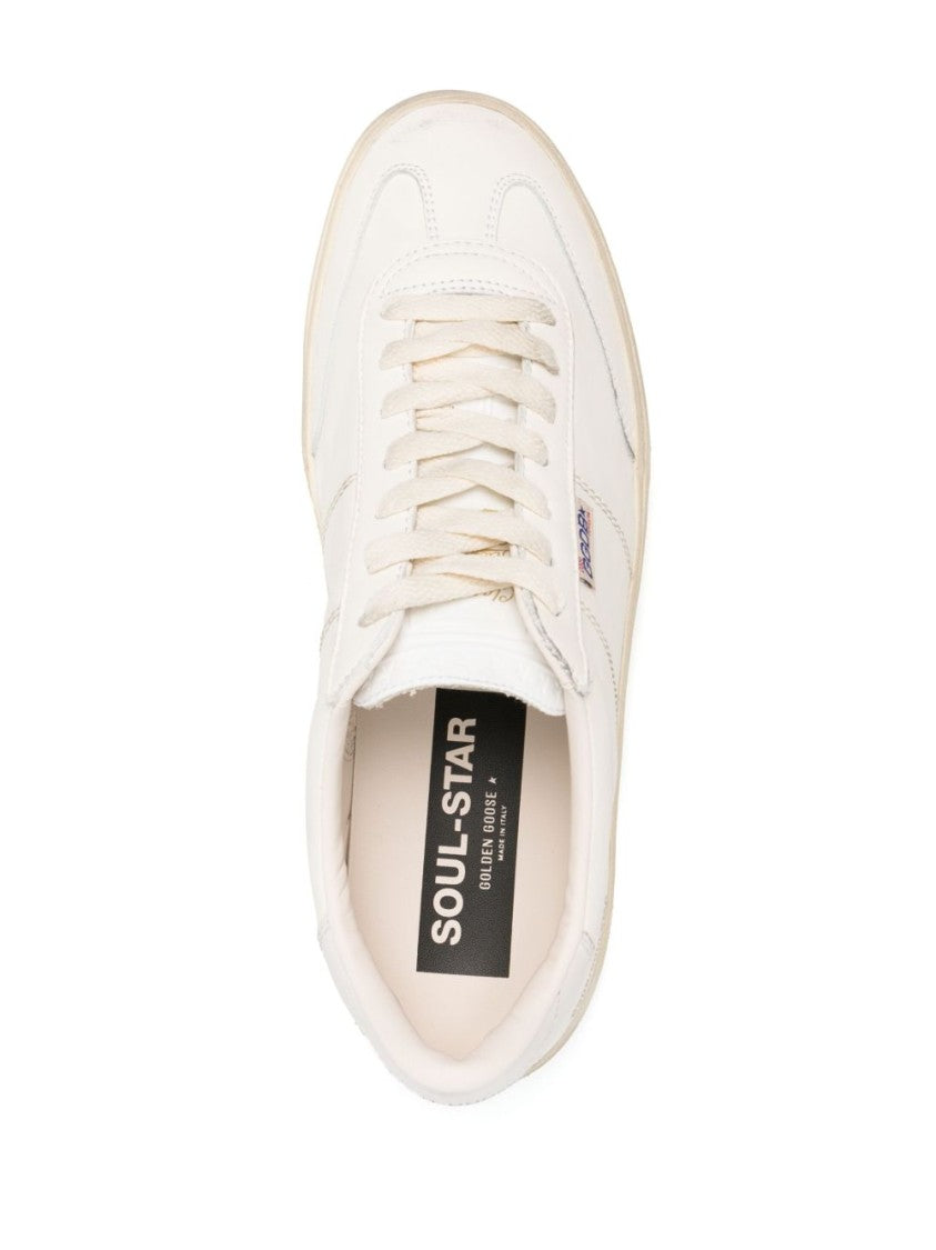 Golden Goose White Soul-Star Nappa Suede Sneakers