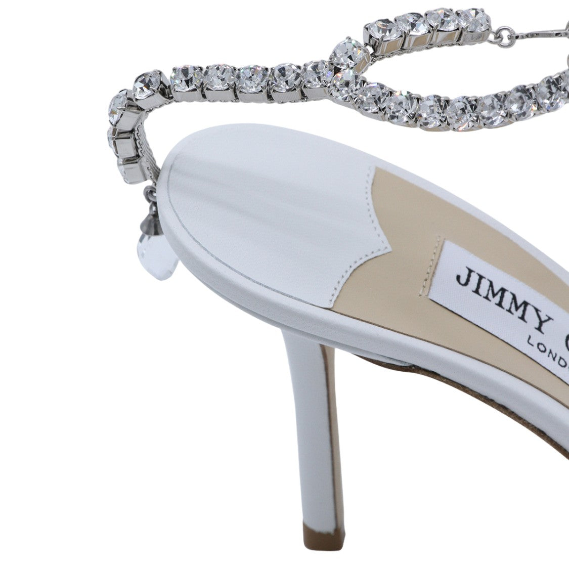 Jimmy Choo Pointed Toe High-Heeled Pumps With Rhinestone Chain