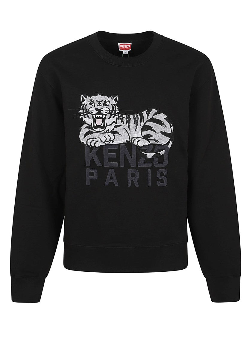Kenzo Happy Tiger Embroidered Classic Sweatshirt