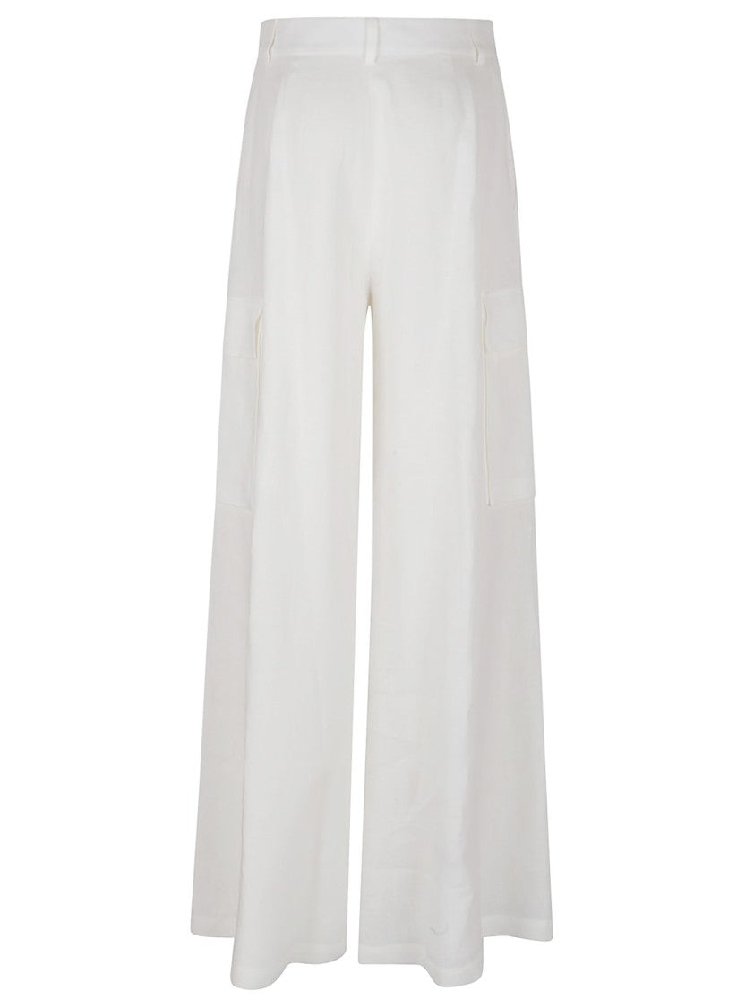 Polo Ralph Lauren Wide-Leg White Linen Pants