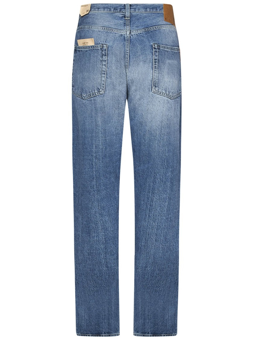 Fortela High-Waisted Straight-Leg Jeans With Faded Blue Wash