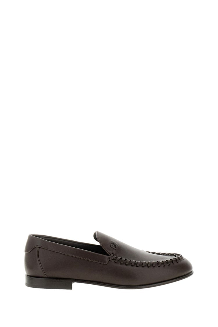 Fendi Classic Slim-Fit Leather Loafers