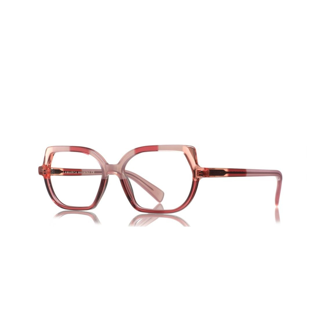 Lamarca Pink Mosaico 167 Translucent Acetate Geometric Sunglasses