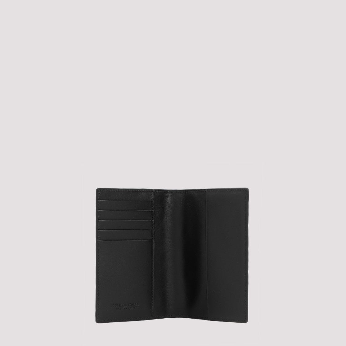Bottega Veneta Black Intrecciato Passport Case