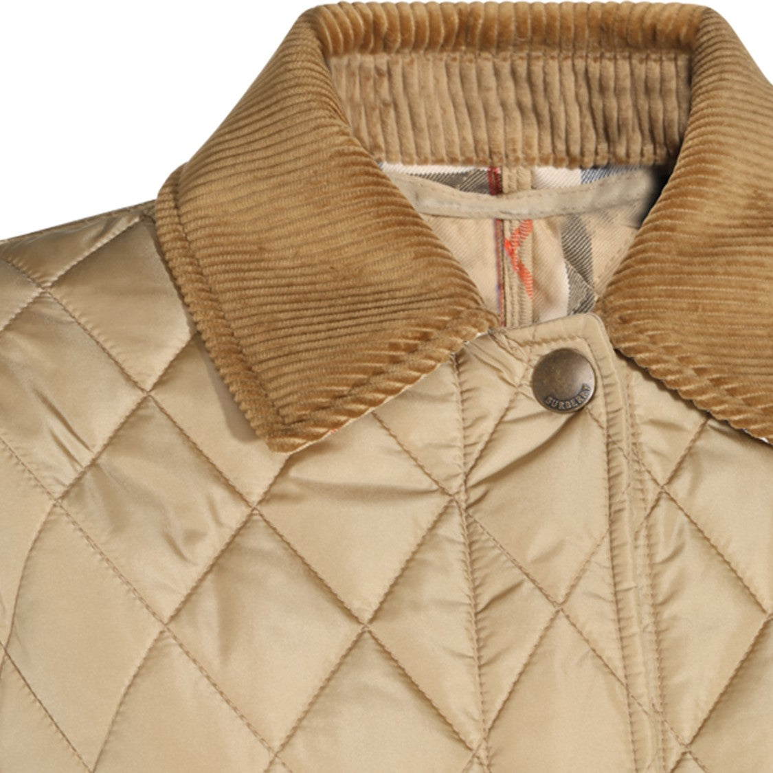Burberry Diamond-Quilted Corduroy-Detail Jacket
