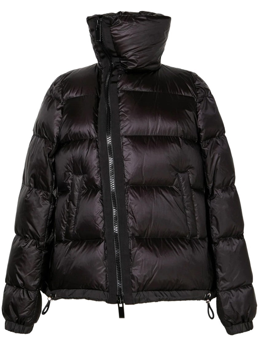 Sacai Oversized Black Puffer Jacket With Quilted Texture