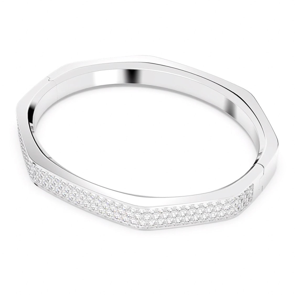 Swarovski Octagonal Bangle With Precision-Cut Pavé Crystals