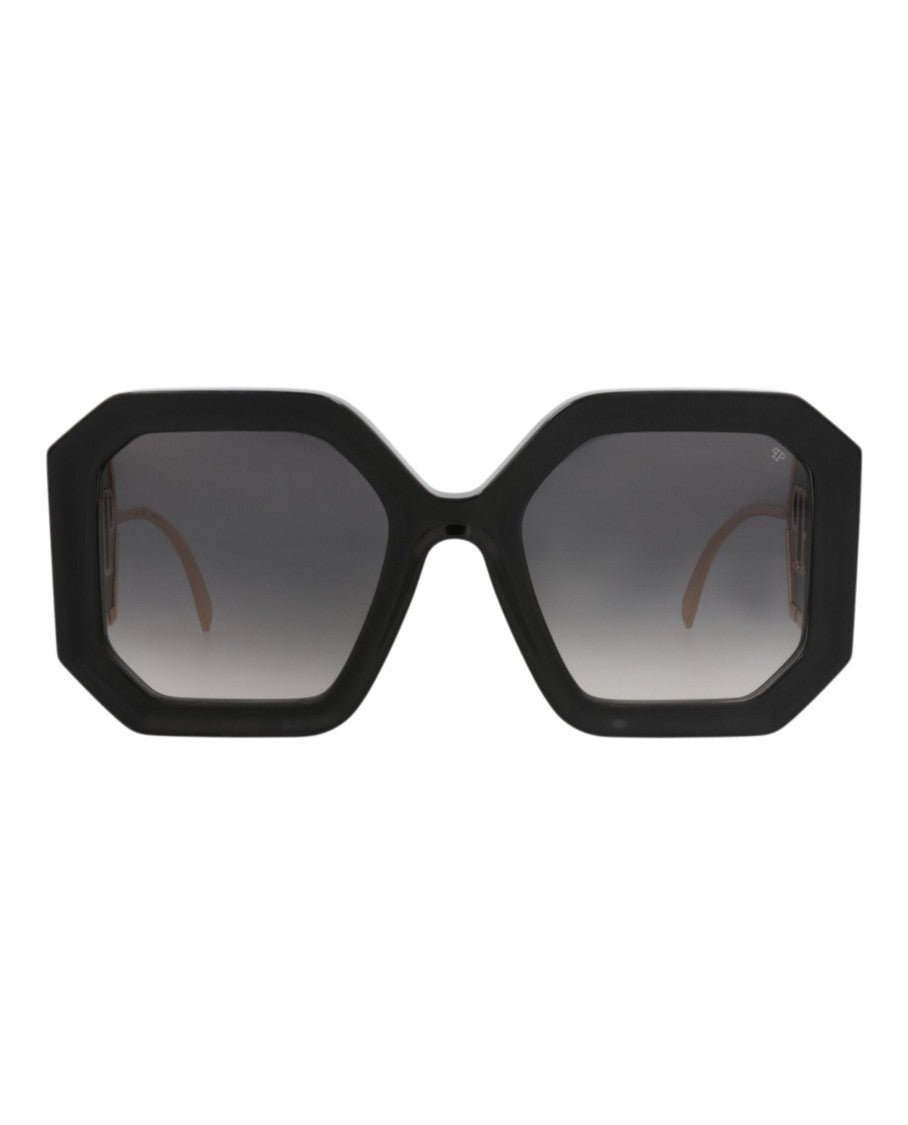 Philipp Plein Bold Square-Frame Acetate Sunglasses With Gold-Tone Logo Detail