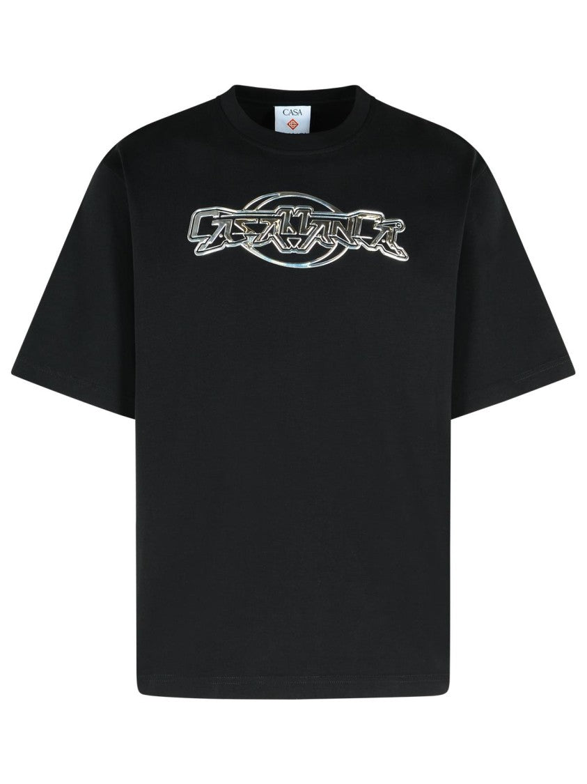 Casablanca Black Cotton T-Shirt