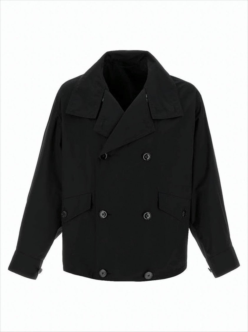 Lemaire Cropped Double-Breasted Jacket With Boxy Silhouette