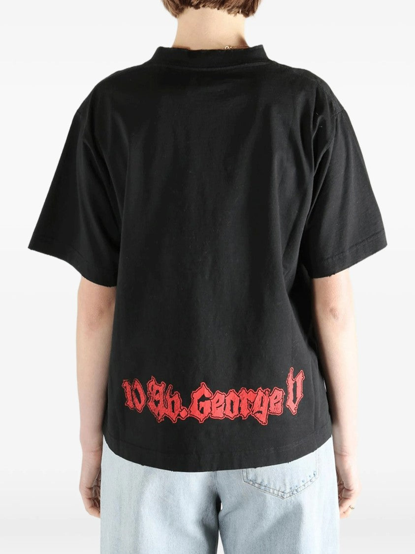 Balenciaga Black Medium Fit Boxy Graphic T-Shirt