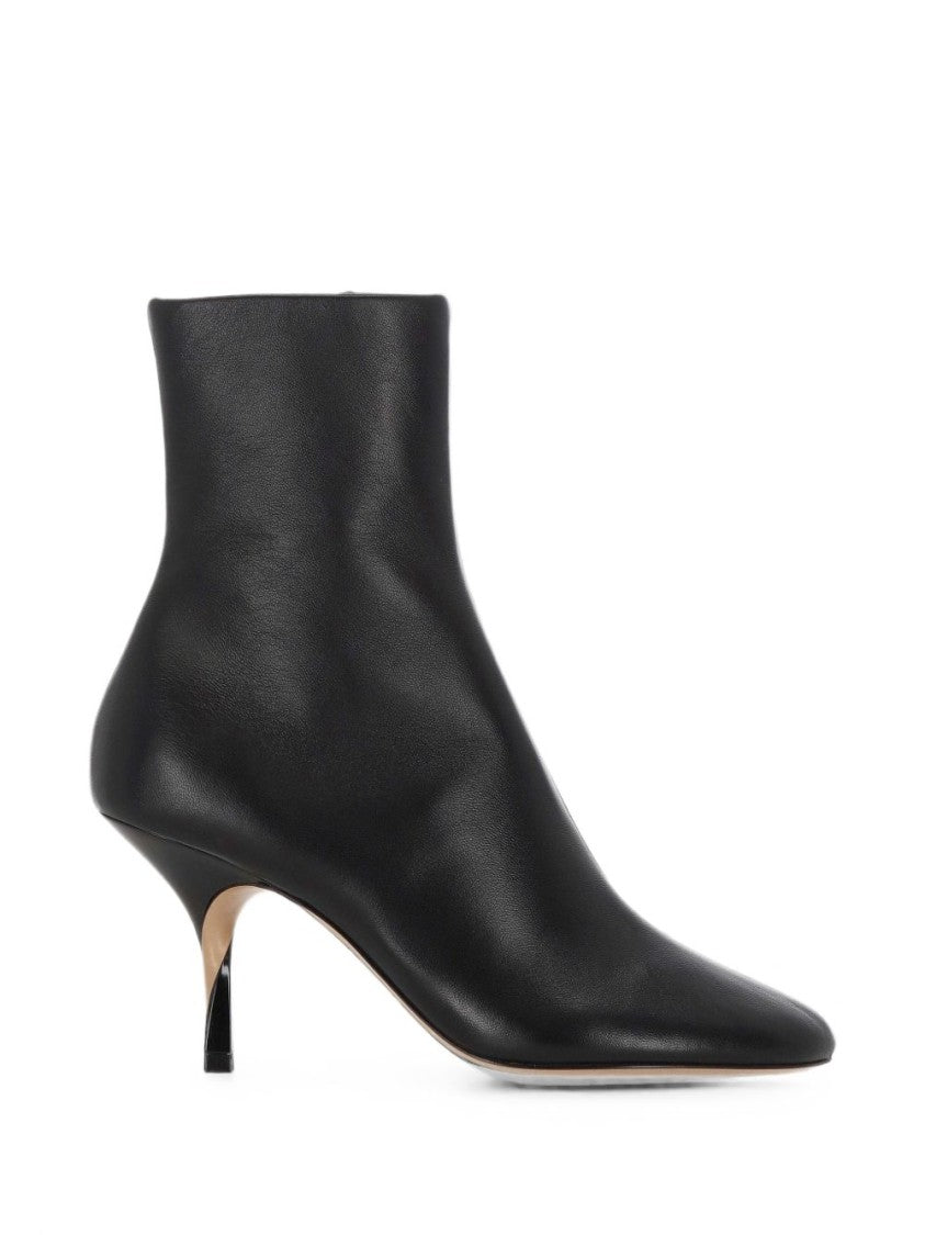 Jacquemus Ankle Boots With Pointed Toe And Curved Kitten Heel