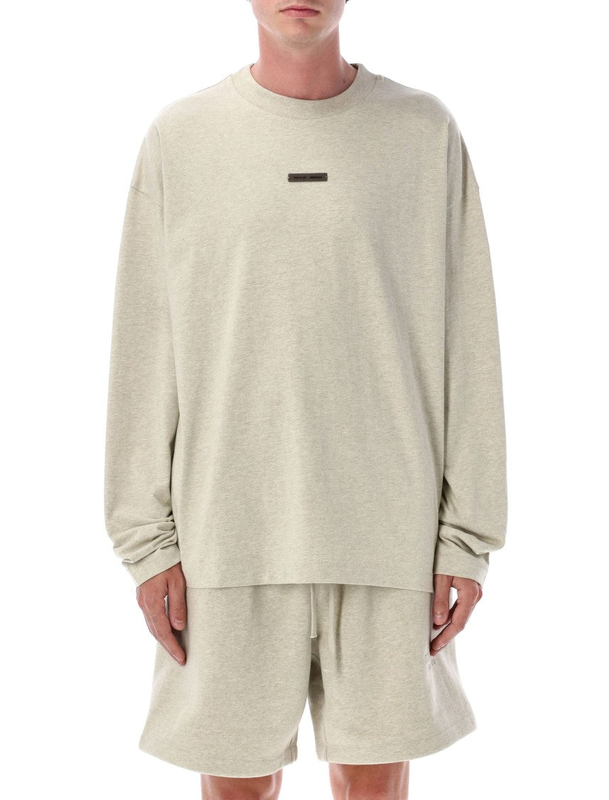 Fear Of God Long-Sleeved T-Shirt With Ribbed Crew Neck And Signature Logos
