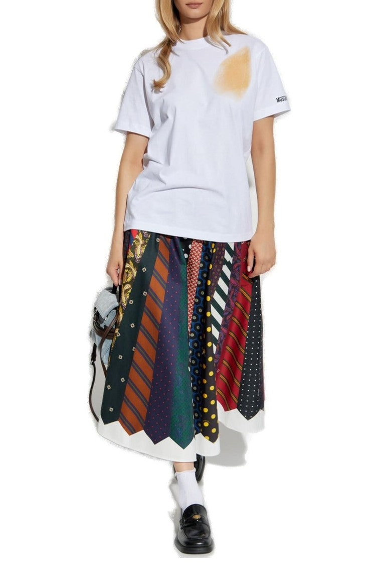 Moschino Short-Sleeved T-Shirt With Unique Stain Detail
