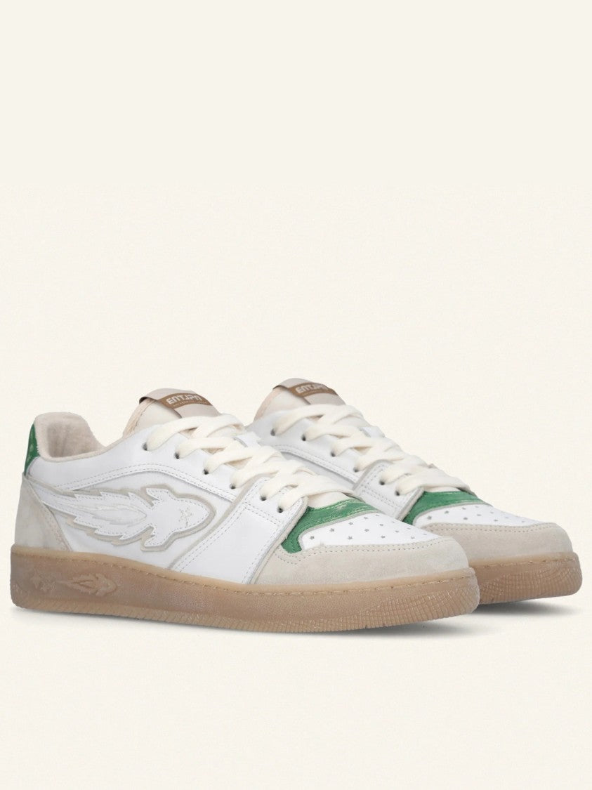Enterprise Japan Egg Rocket 2 White/Beige Suede Sneakers