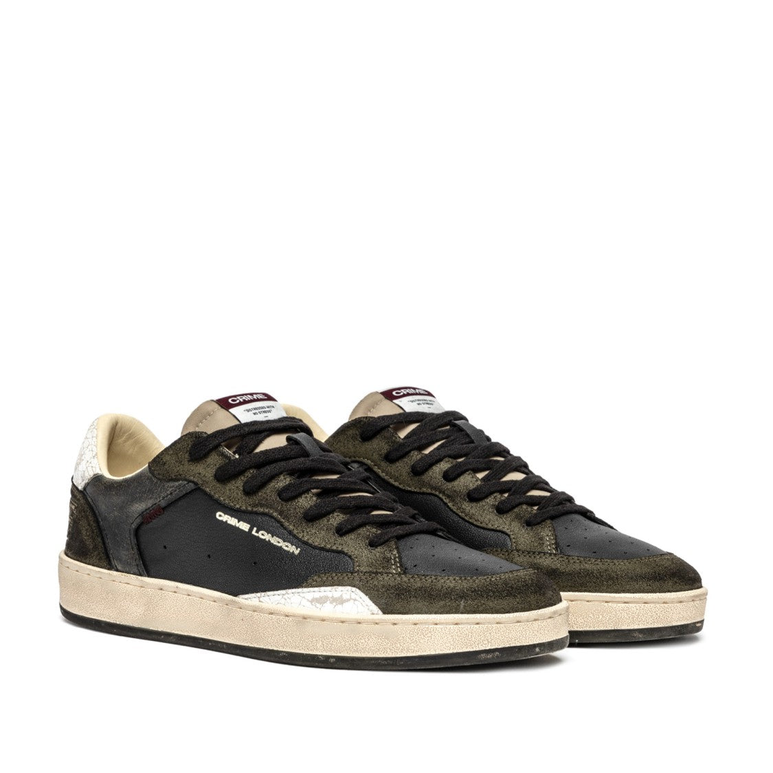 Crime London Chelseask8 Deluxe Sneakers - Black/Dark Green/White