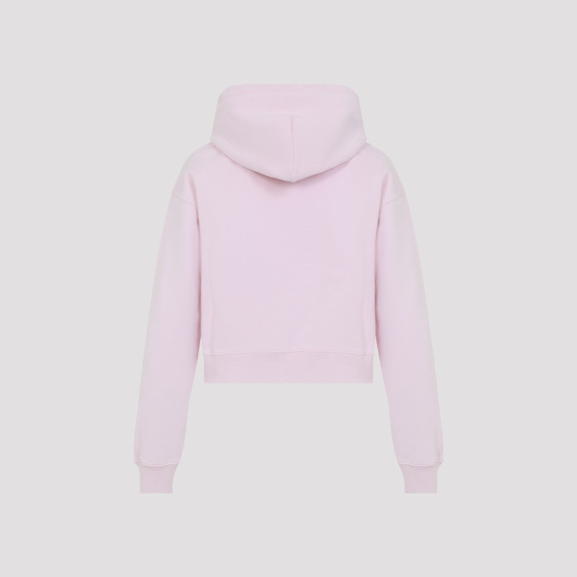 Jacquemus Pastel Pink Cropped Hoodie With Drawstring