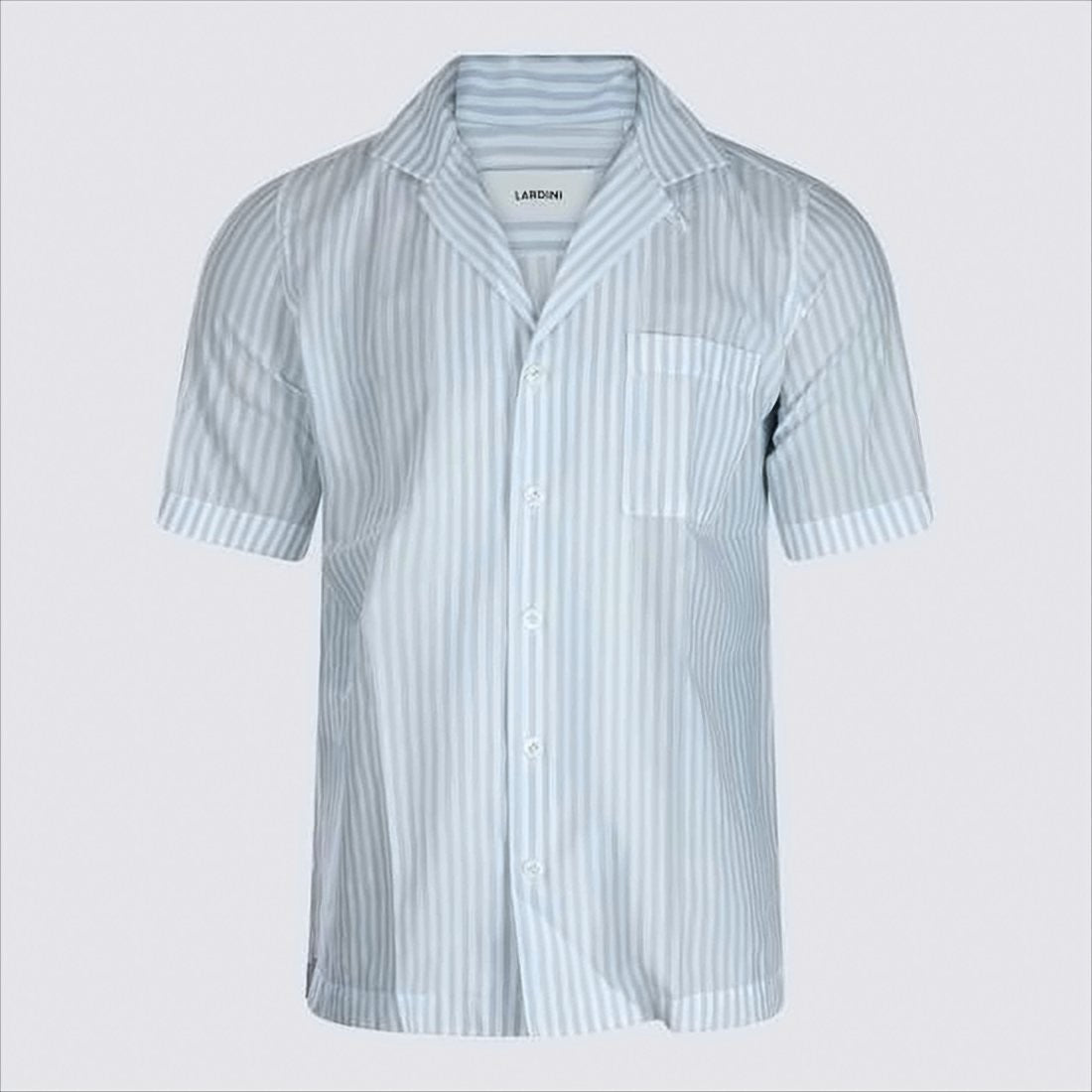 Lardini Vertical Striped Short-Sleeved Shirt