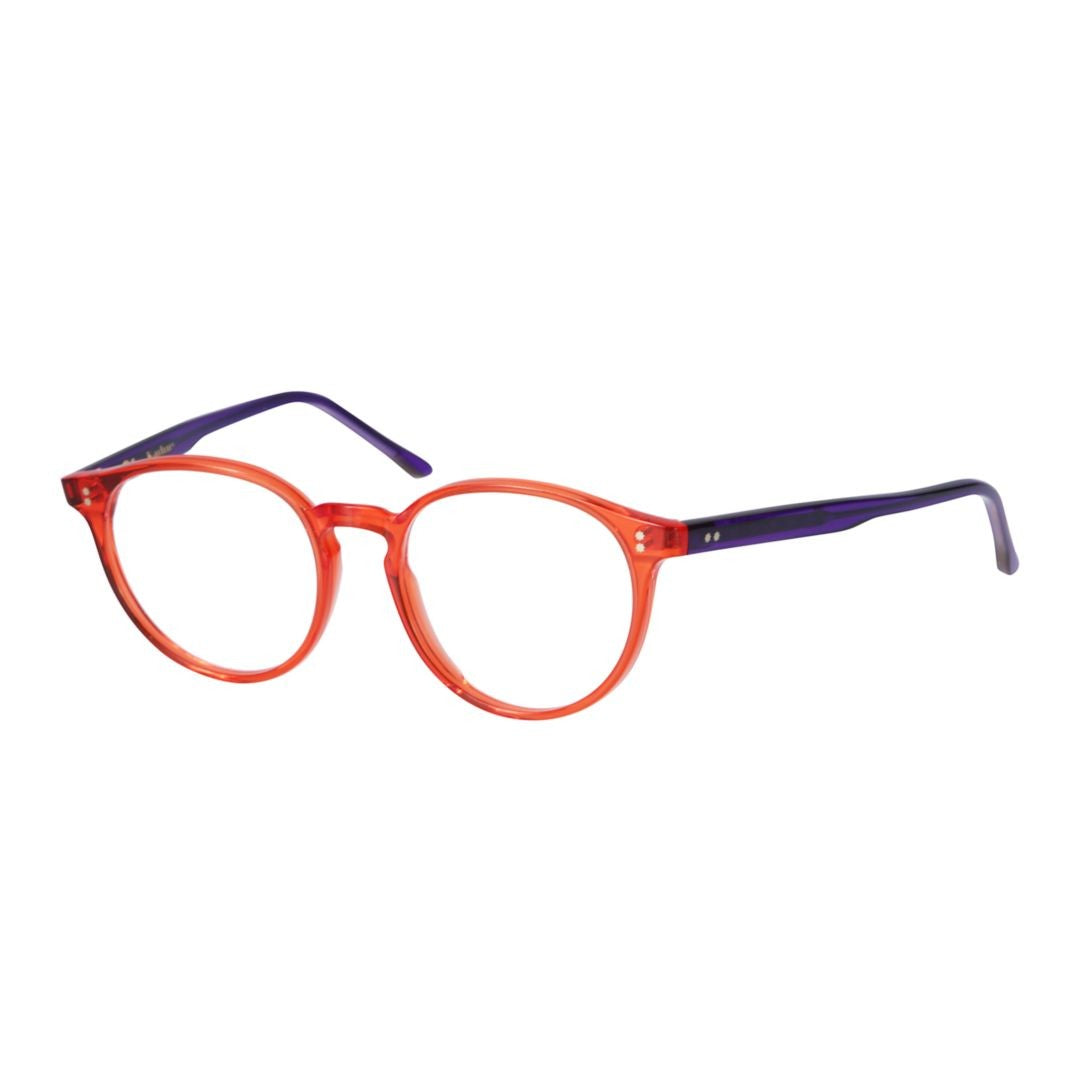 Kador Jonas/N-52 Translucent Orange Round Frame Kador Eyeglasses