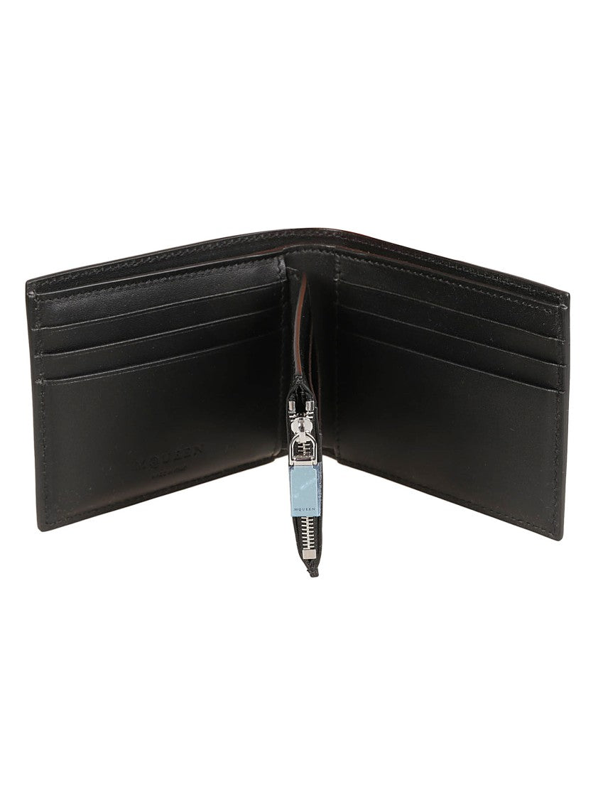 Alexander Mcqueen Smooth Leather Wallet With Design