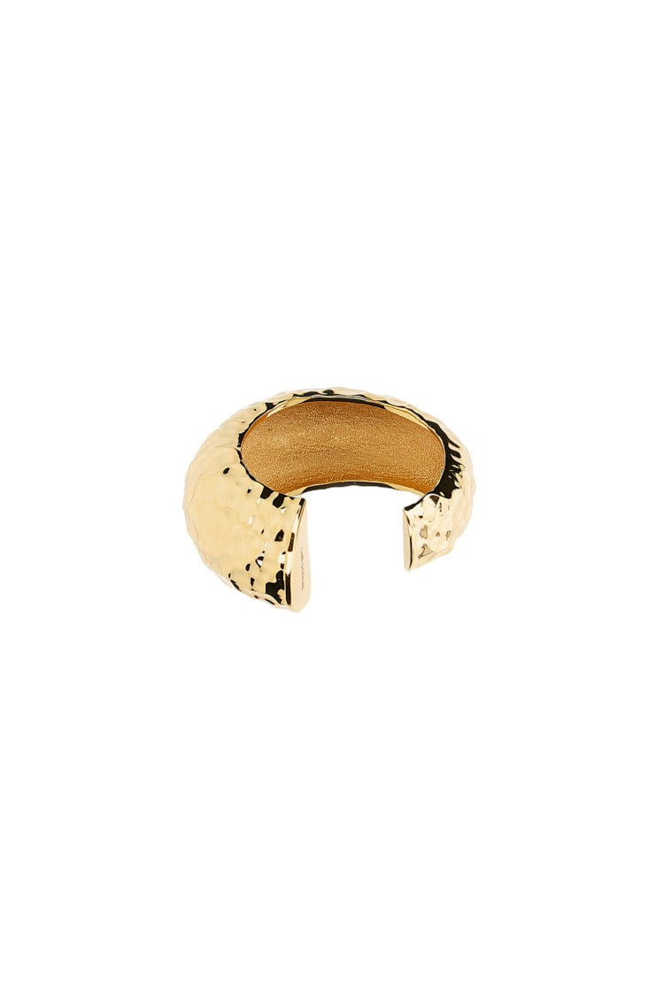Self-Portrait Hammered Gold-Plated Brass Cuff