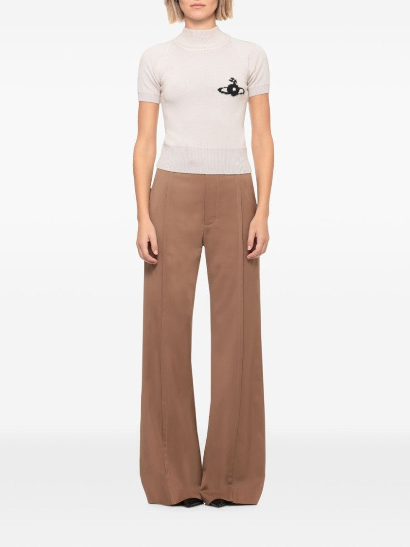 Vivienne Westwood Fitted Short-Sleeve Embroidered Top