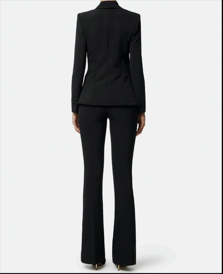 Elisabetta Franchi Single-Breasted Crêpe Suit With Shawl Collar