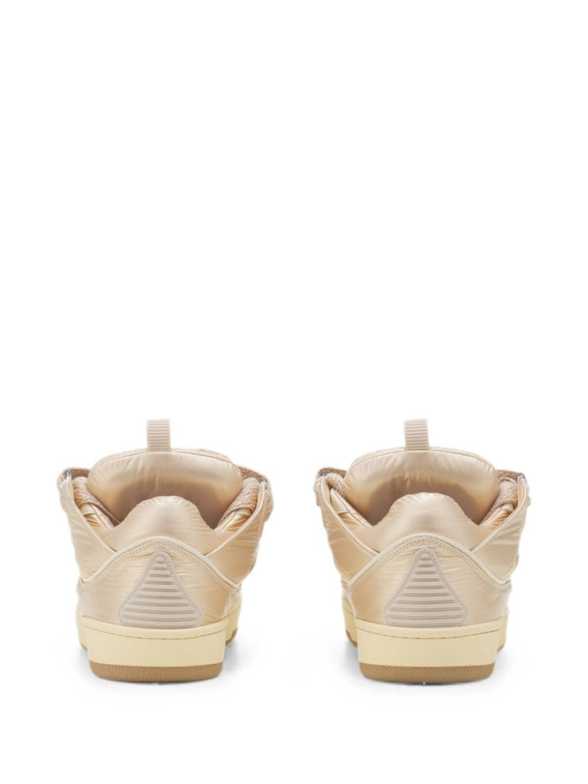 Lanvin Glossy Low-Top Sneakers With Oversized Laces
