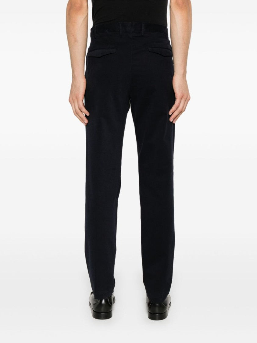 Pt Torino Tailored Modal-Cotton Trousers With Classic Silhouette