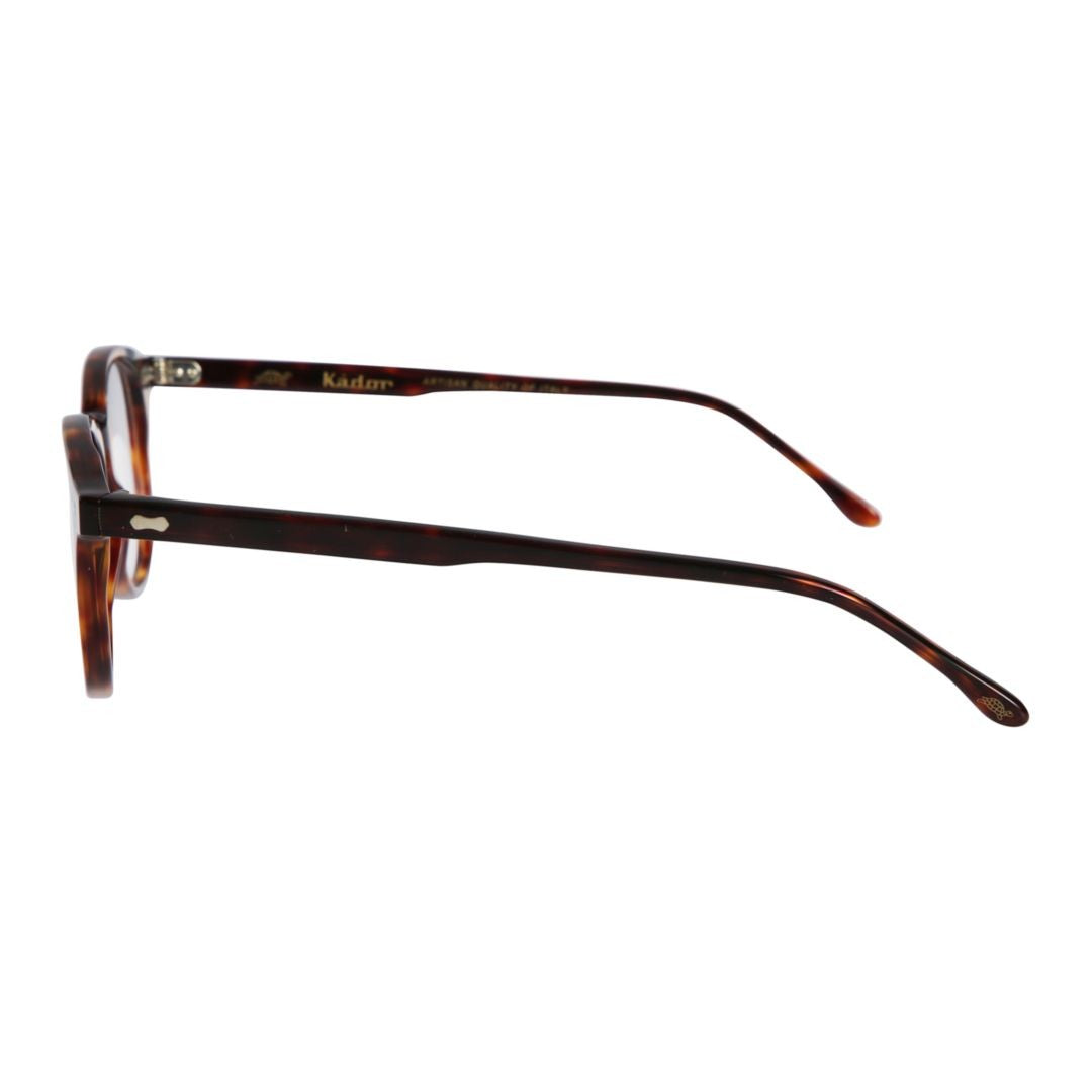 Kador Pepper Classic Round Tortoiseshell Sunglasses With Metallic Accents